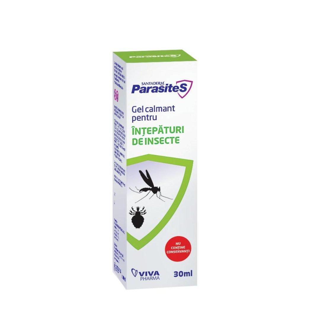 Gel calmant pentru intepaturi de insecte Parasites Santaderm, 30 ml