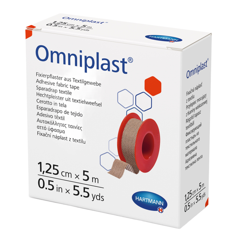HartMann Omniplast plasturi textili 1.25 cm x 5 m x 1 rola