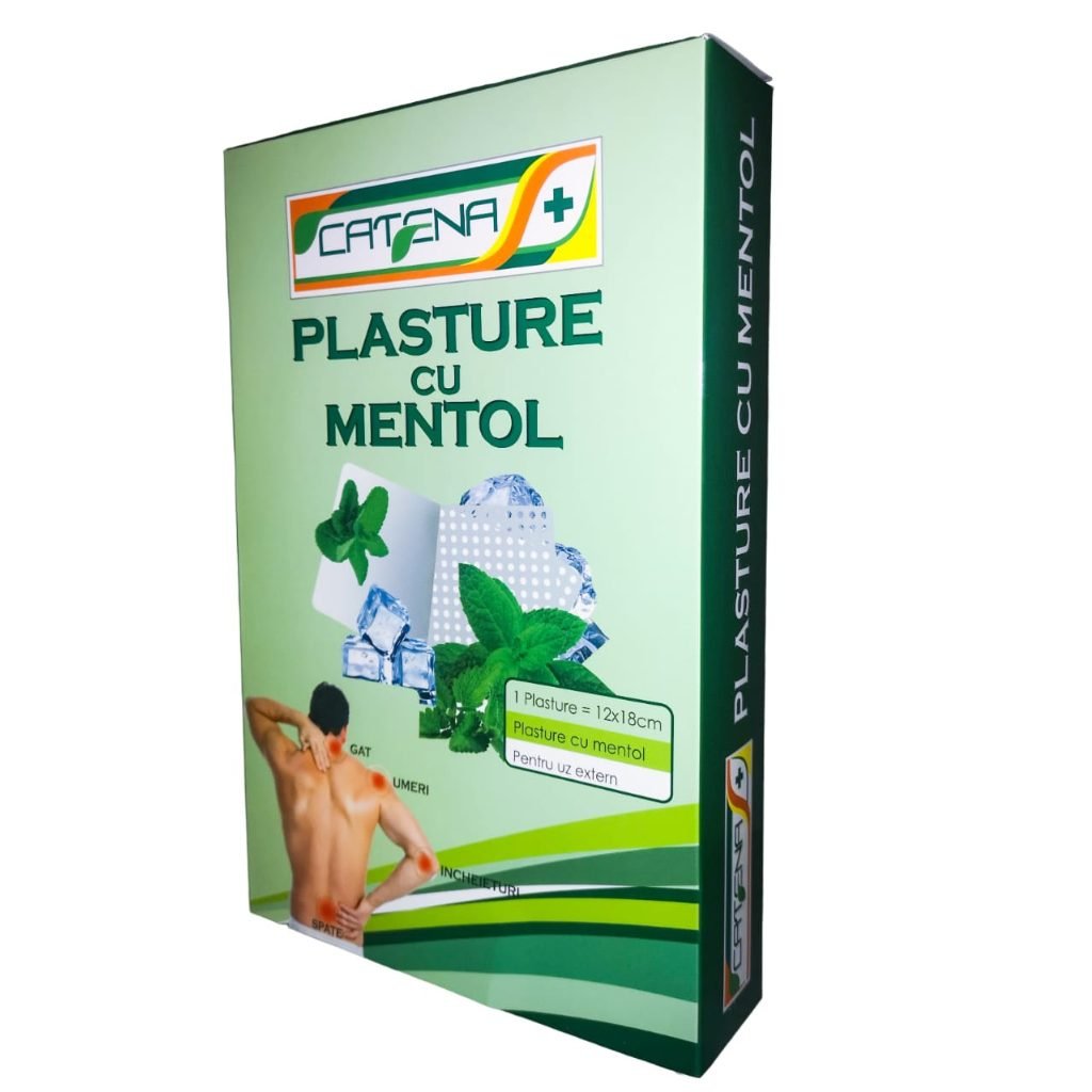 Plasture antireumatic cu mentol 12 cm x 18 cm Catena, 1 buc