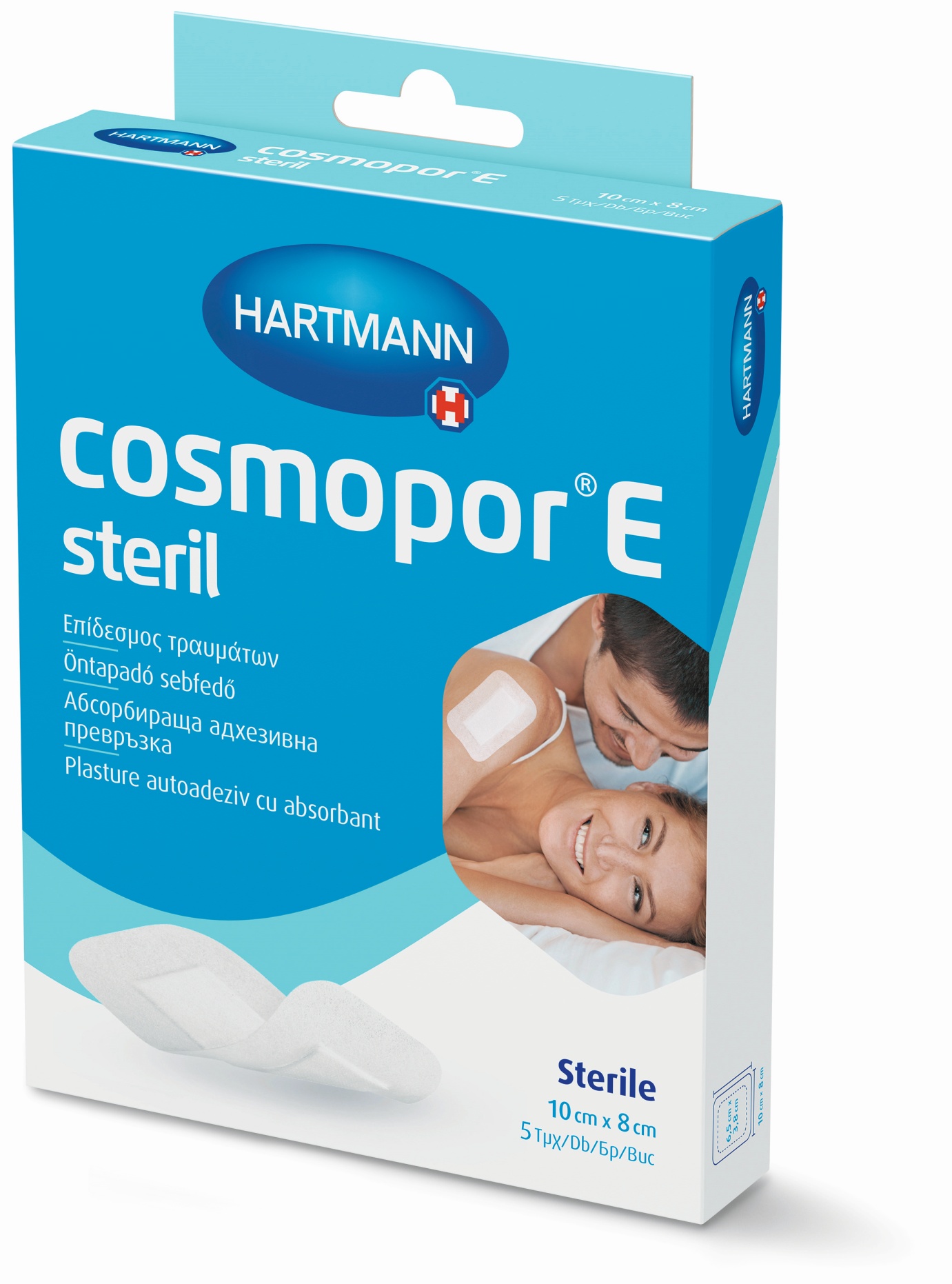 Plasturi sterili autoadezivi cosmopor e, 10x8cm, 5 buc, hartmann