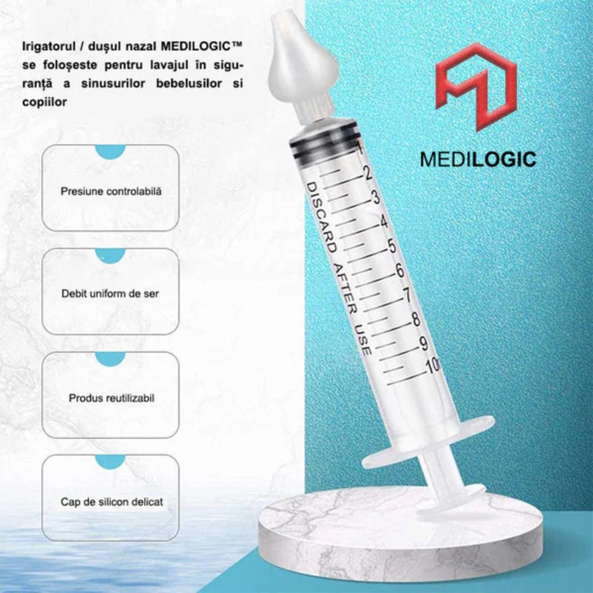 Centura anticolici cu samburi de cirese RedLine Burticel, Bleu