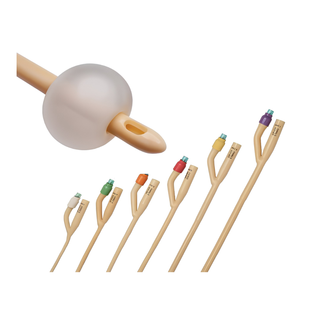Sonda foley 2 cai latex cu valva de cauciuc&balon de 5-10 ml sterila CH14