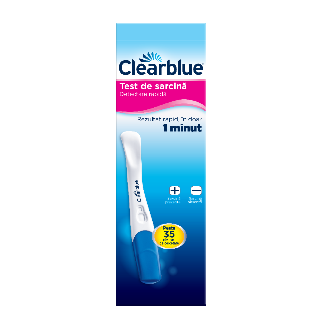 Clearblue Test de Sarcina cu Detectare Rapida, 1 Bucata
