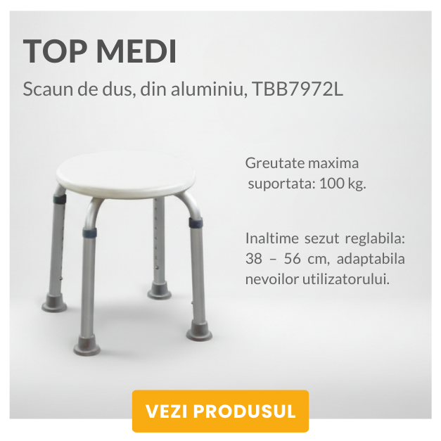 Scaun de dus, din aluminiu, TBB7972L