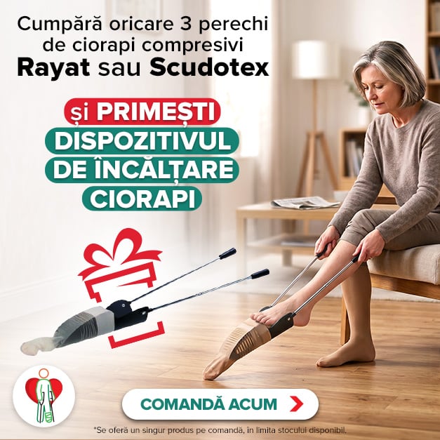 Comanda oricare 3 produse Rayat sau Scudotex si primesti dispozitiv de incaltare ciorapi