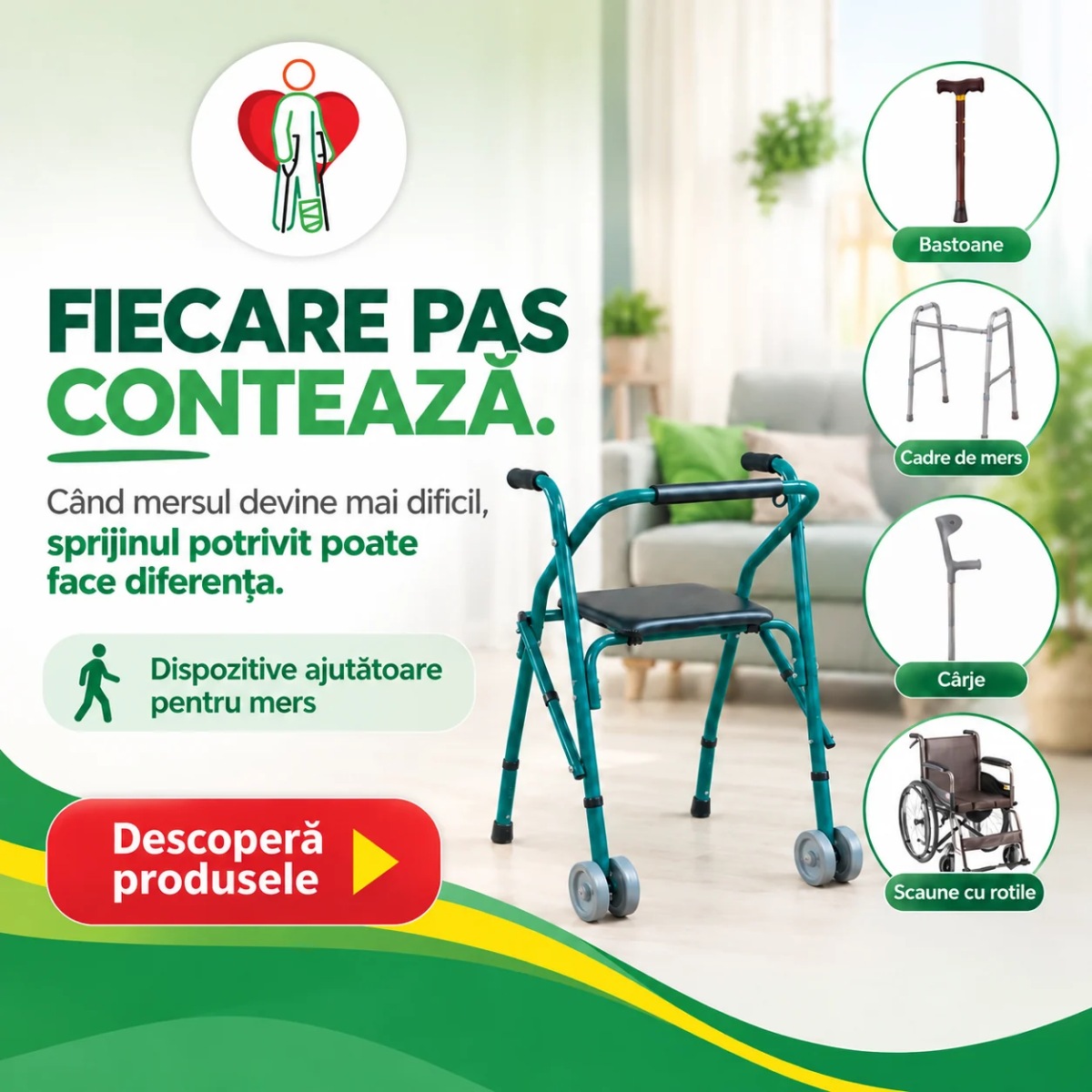 Dispozitive ajutatoare pentru mers
