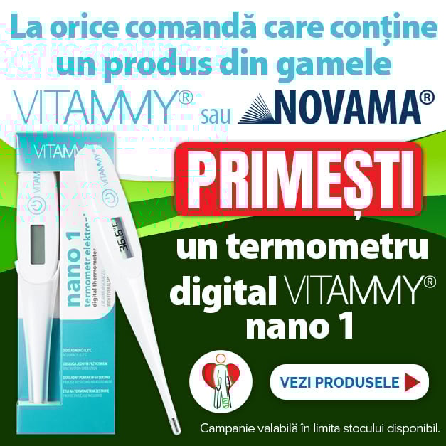 La orice comada care contine un produs Vitammy sau Novama, primestti un termometru Vitammy