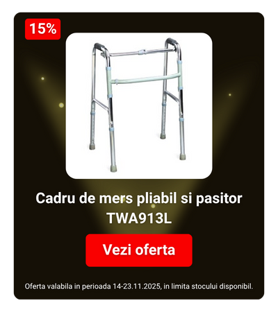 Cadru de mers pliabil si pasitor