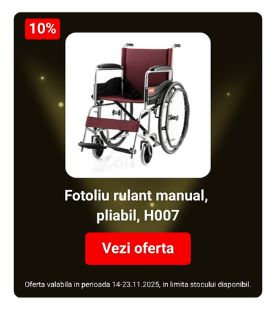 Fotoliu rulant manual, pliabil, H007