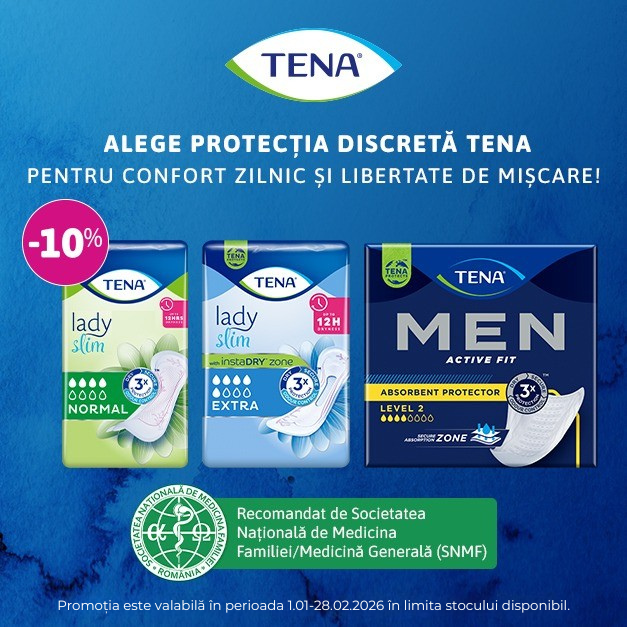 10% reducere la o selectie de produse Tena