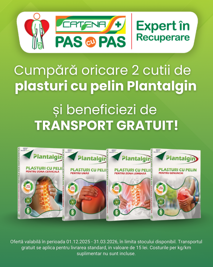 Cumpara 2 cutii de plasturi Plantalgin si ai Transport gratuit la intreaga comanda